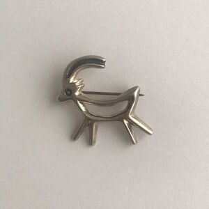 Vintage Sterling Goat Pin